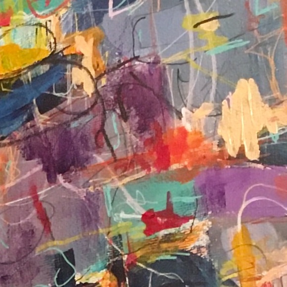 16 x 20 original signed abstract painting - Picture 3 of 3